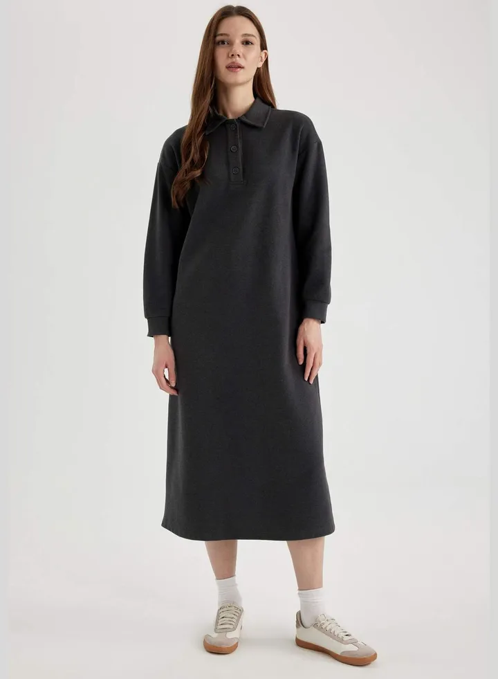 Woman Long Sleeve Knitted Dress