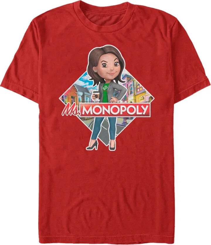 Monopoly Men's Ms Monopoly Logo Short Sleeve T-Shirt