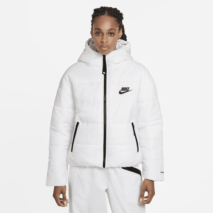 Women's Nike Sportswear Therma-FIT Repel Hooded Jacket in White