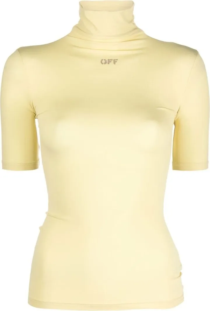 Short-Sleeved Turtle Neck Top