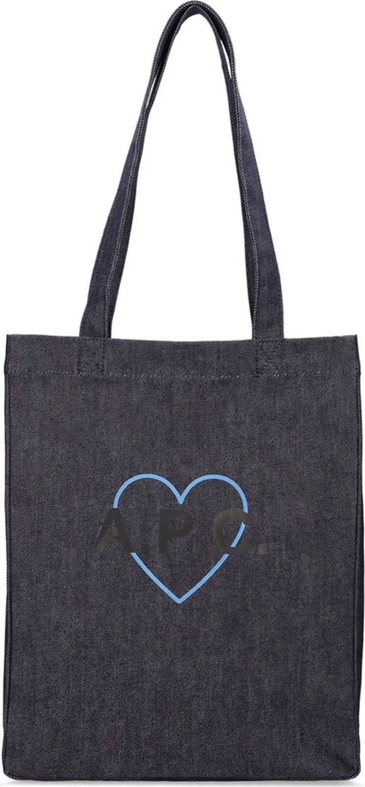 Saint Valentin printed logo cotton tote