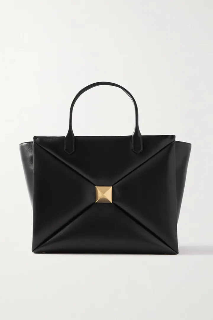 Valentino Garavani - Valentino Garavani One Stud Large Leather Tote - Black