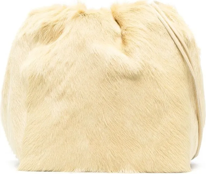 Fur Drawstring-Fastening Shoulder Bag