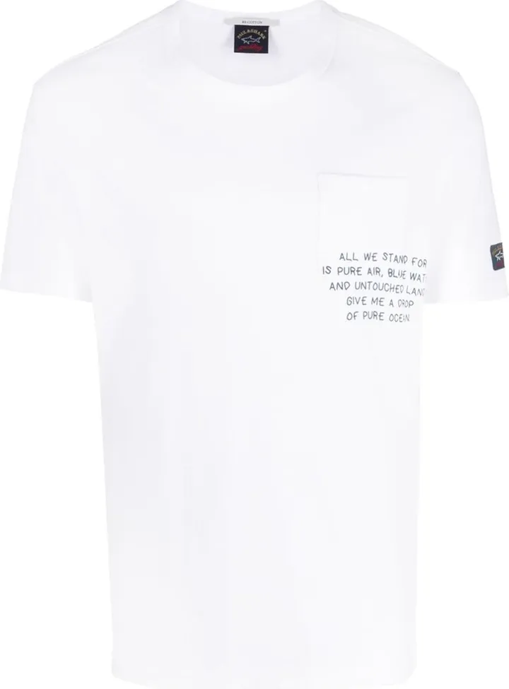 chest-pocket cotton T-shirt