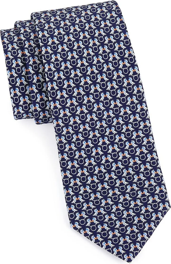 Kissing Birds Silk Tie