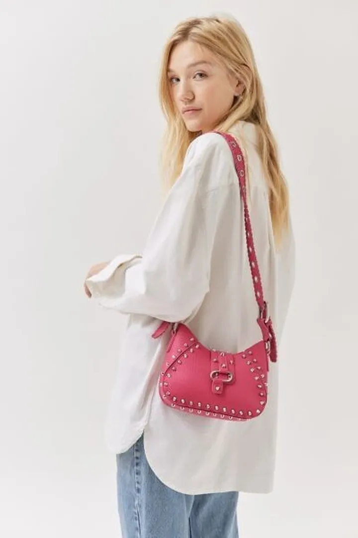 UO Devon Metal Studded Crossbody Bag