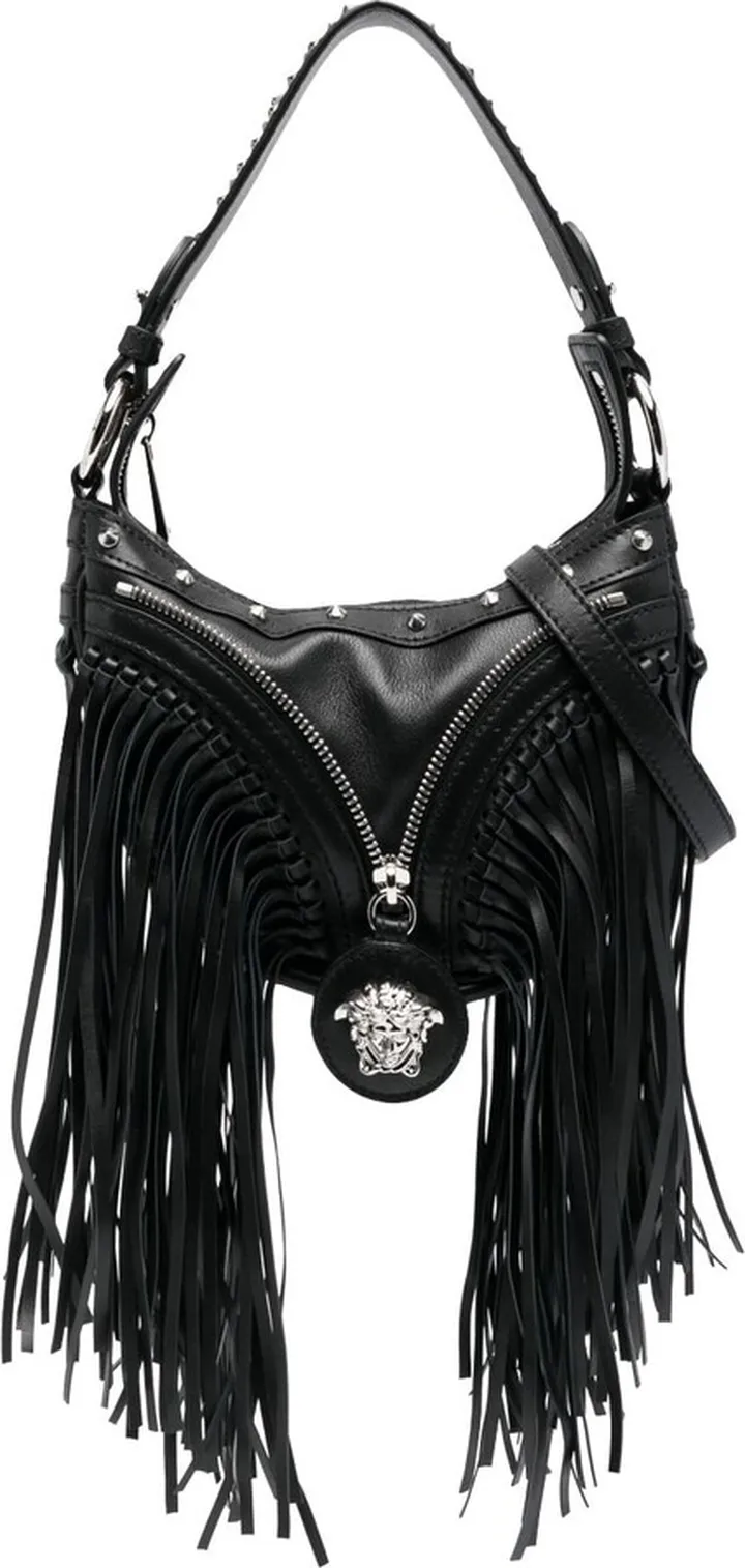 Repeat fringed mini shoulder bag