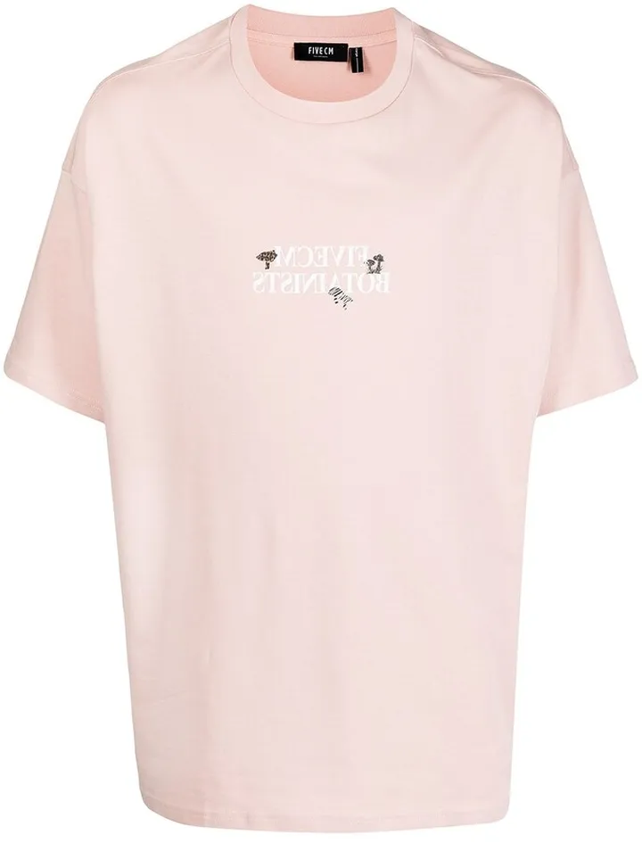 mushroom-print cotton T-shirt