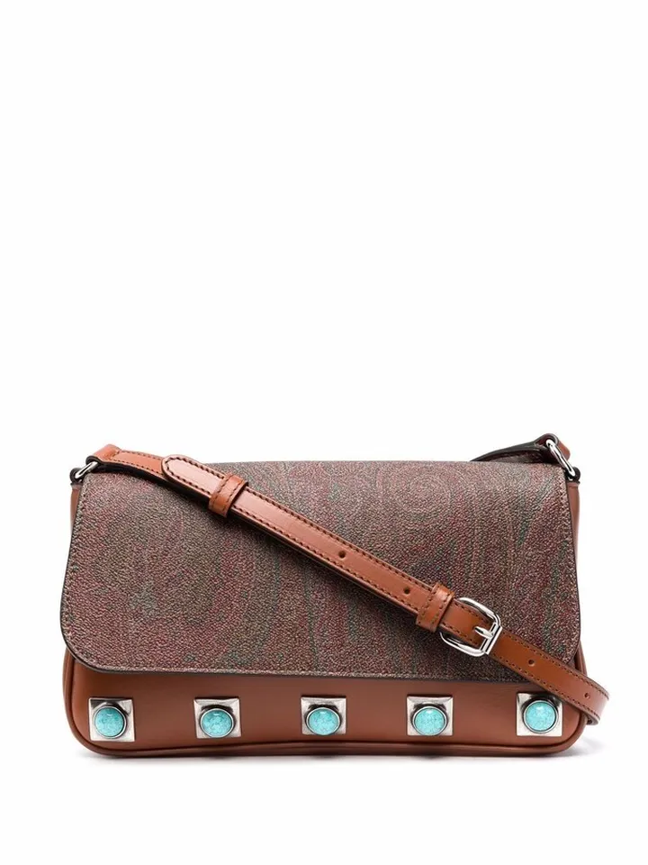 Crown Me paisley-jacquard crossbody bag