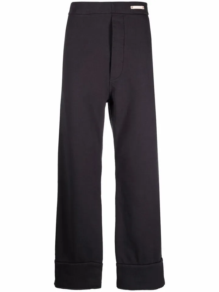 Wide-Leg Cotton Trousers