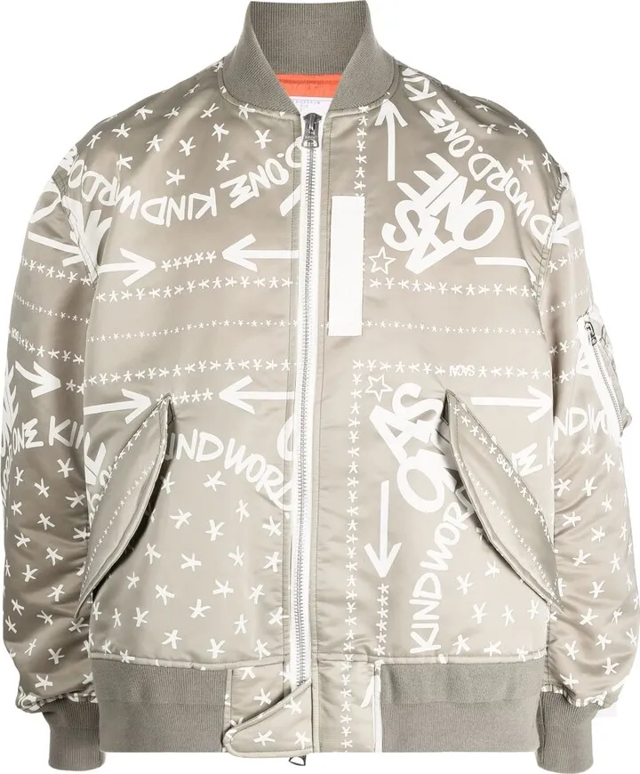 Eric Haze printed bomber jacket