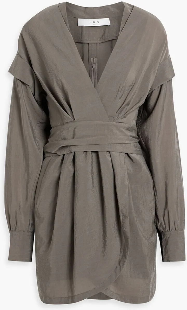 Koyu wrap-effect Lyocell-blend mini dress