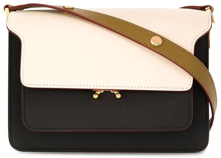 Trunk tricolour shoulder bag