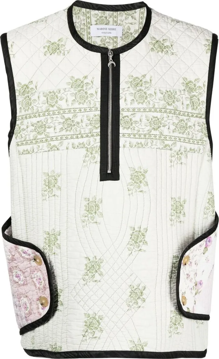 Boutis Floral-Print Armor Gilet