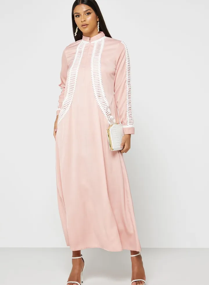 High Neck A-Line Dress