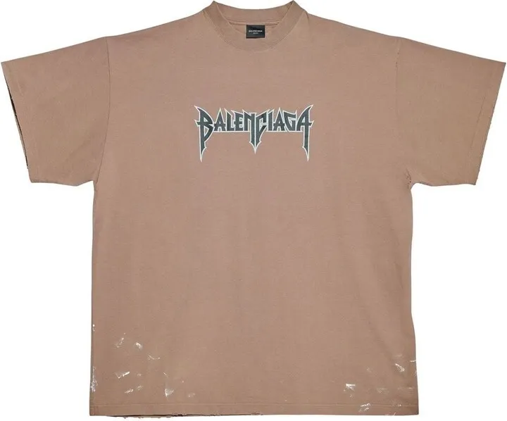 metal logo-print T-shirt