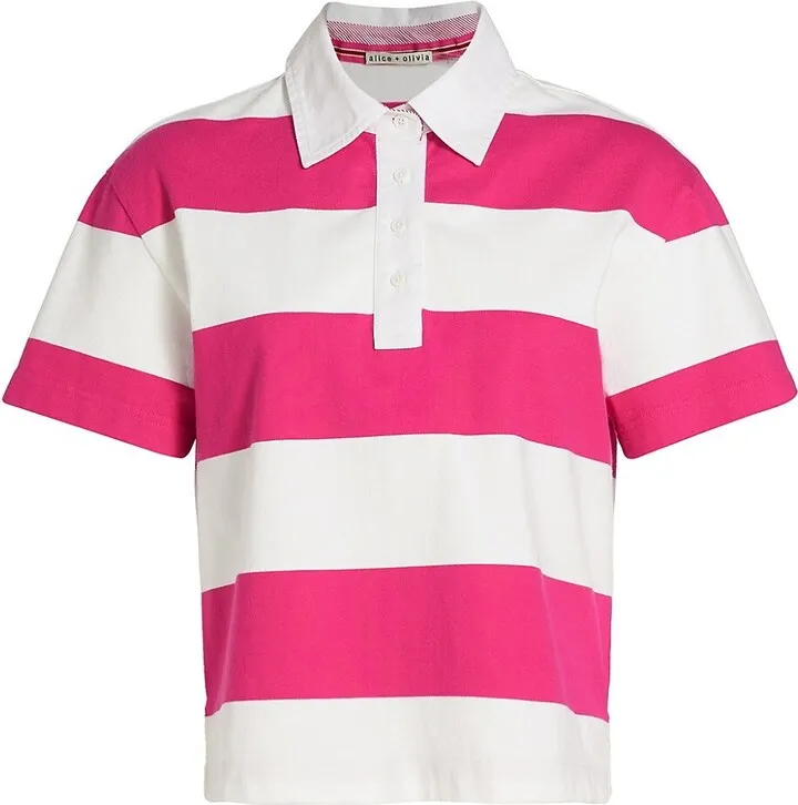 Treva Stripe Cotton Polo Shirt