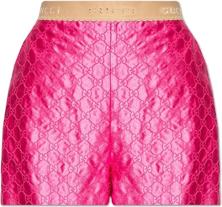 Gucci GG Embroidered Satin Shorts