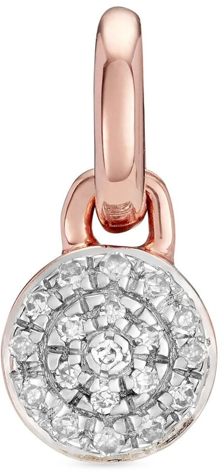 Fiji Mini Button diamond pendant charm
