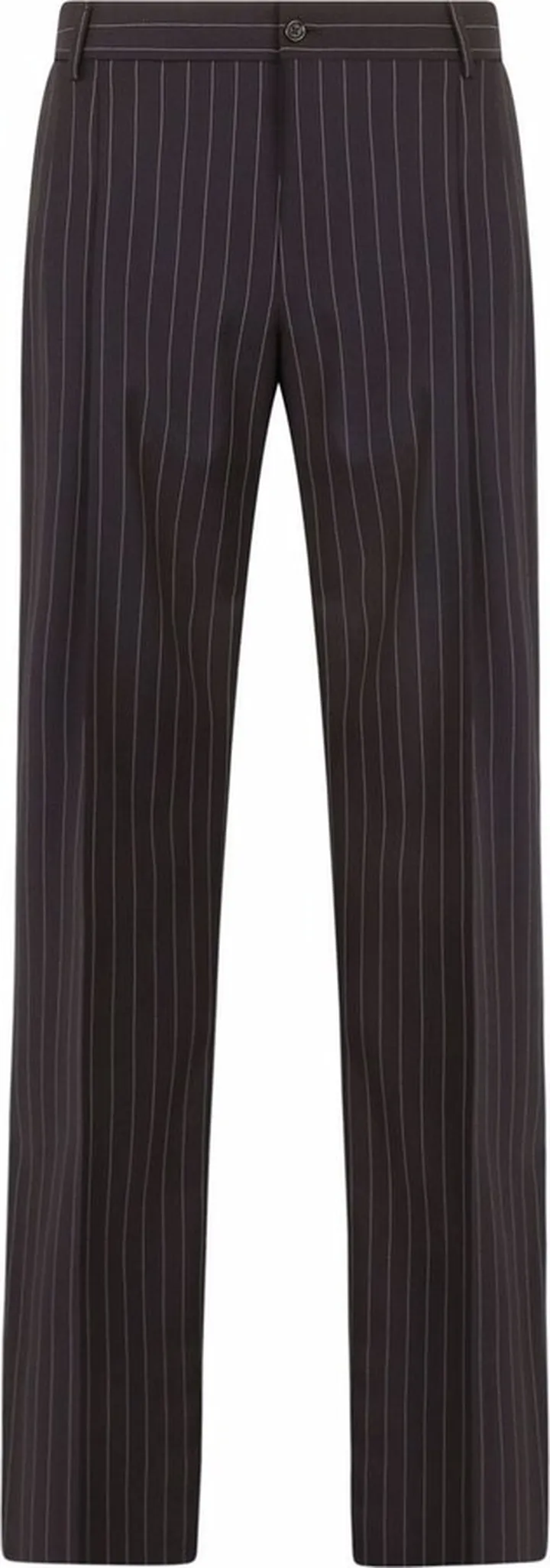 Pinstripe Straight Leg Trousers