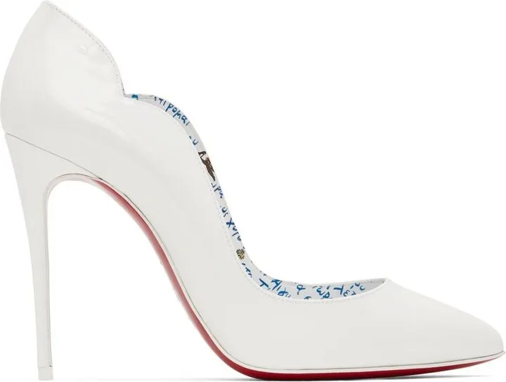 Christian Louboutin White Patent Hot Chick 100 Heels