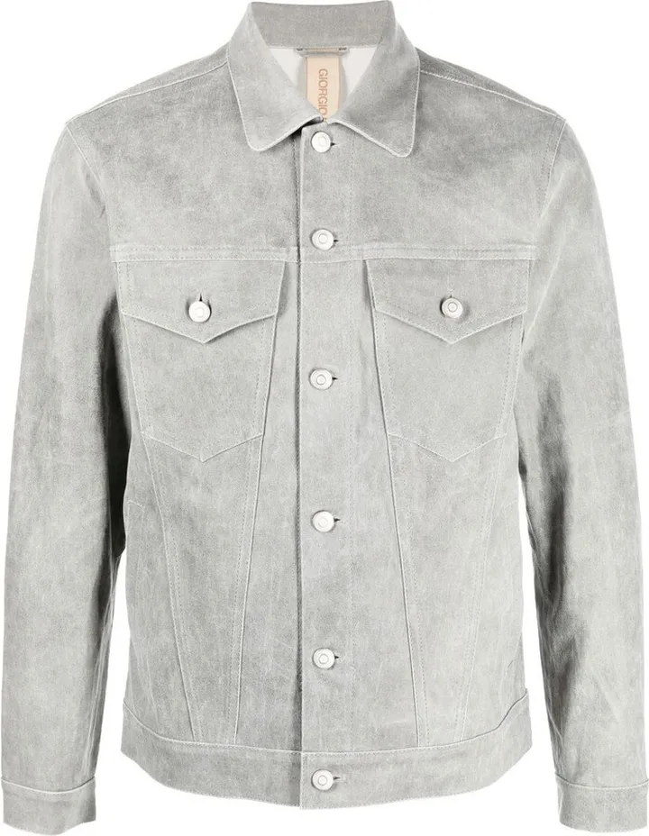 Button-Up Leather Jacket