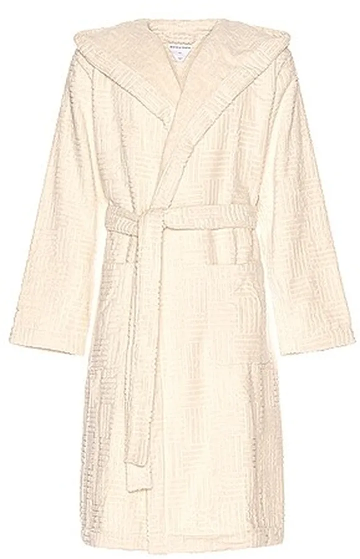 Bottega Veneta Bathrobe Intreccio in White