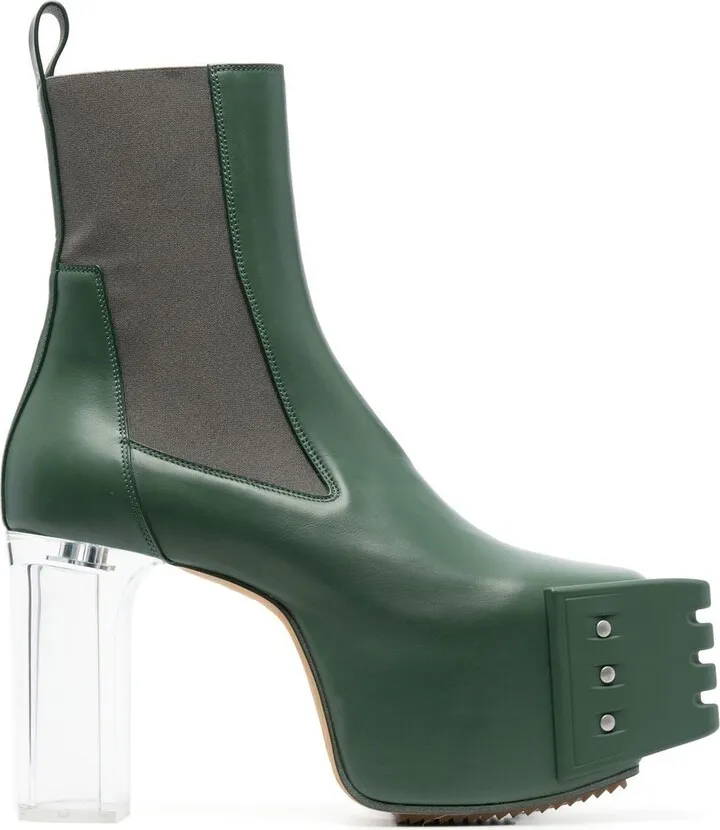 Grilled Platform leather boots