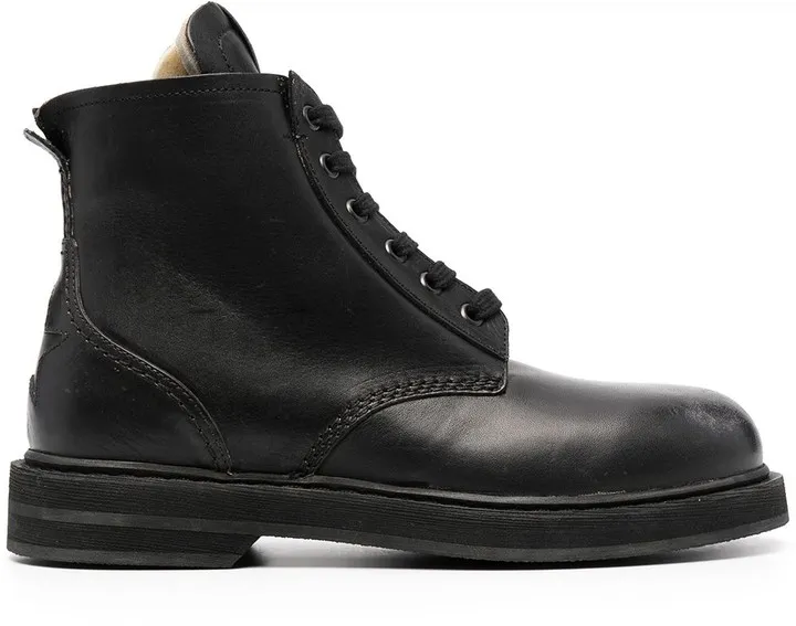 Leather Lace-Up Boots