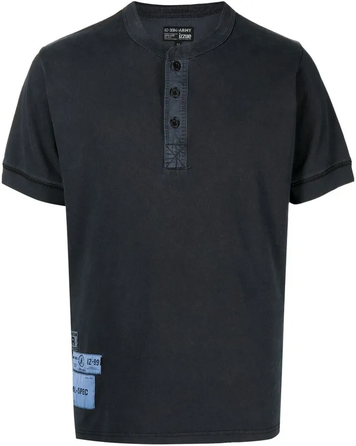 button-up cotton T-shirt