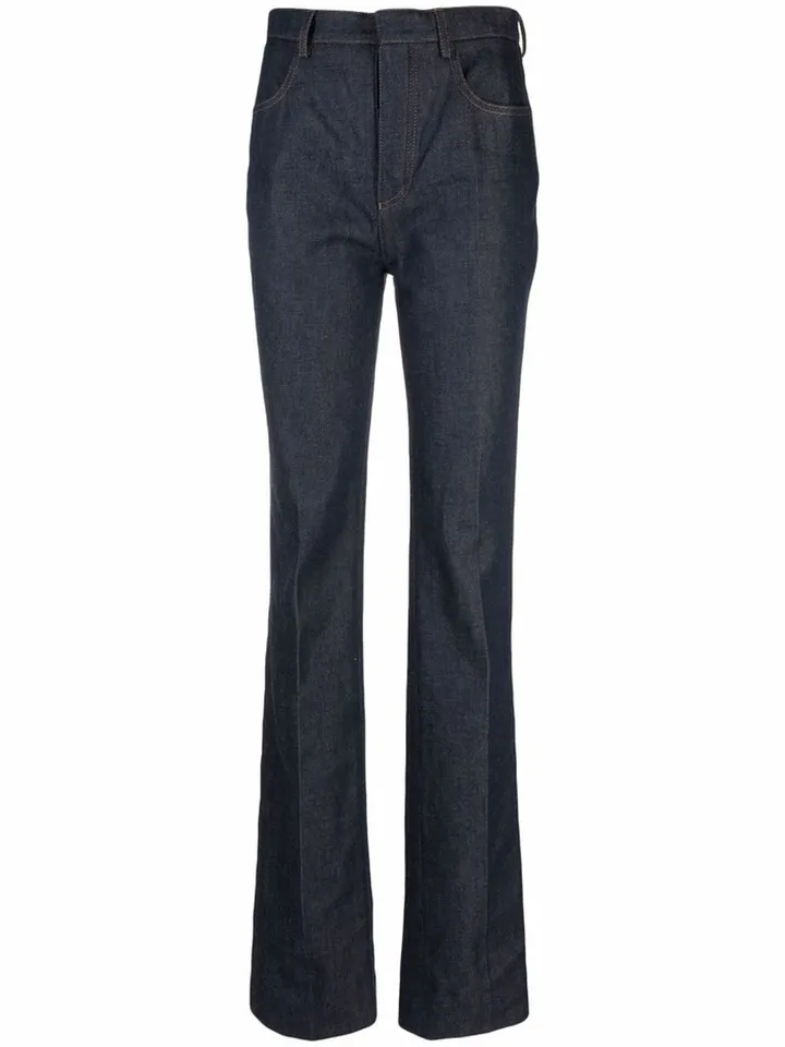 High-Waisted Bootcut Jeans