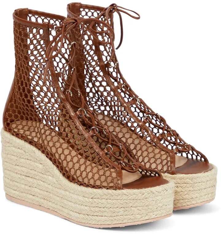 Helena 45 crochet espadrille wedges