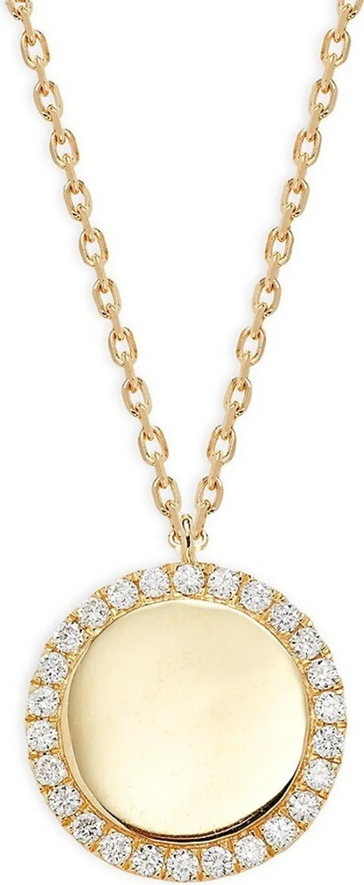 14K Yellow Gold & Diamond Pendant Necklace