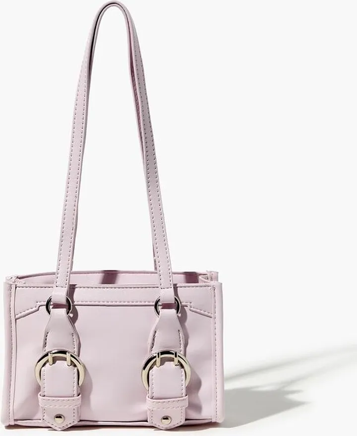 Faux Leather Buckle Handbag