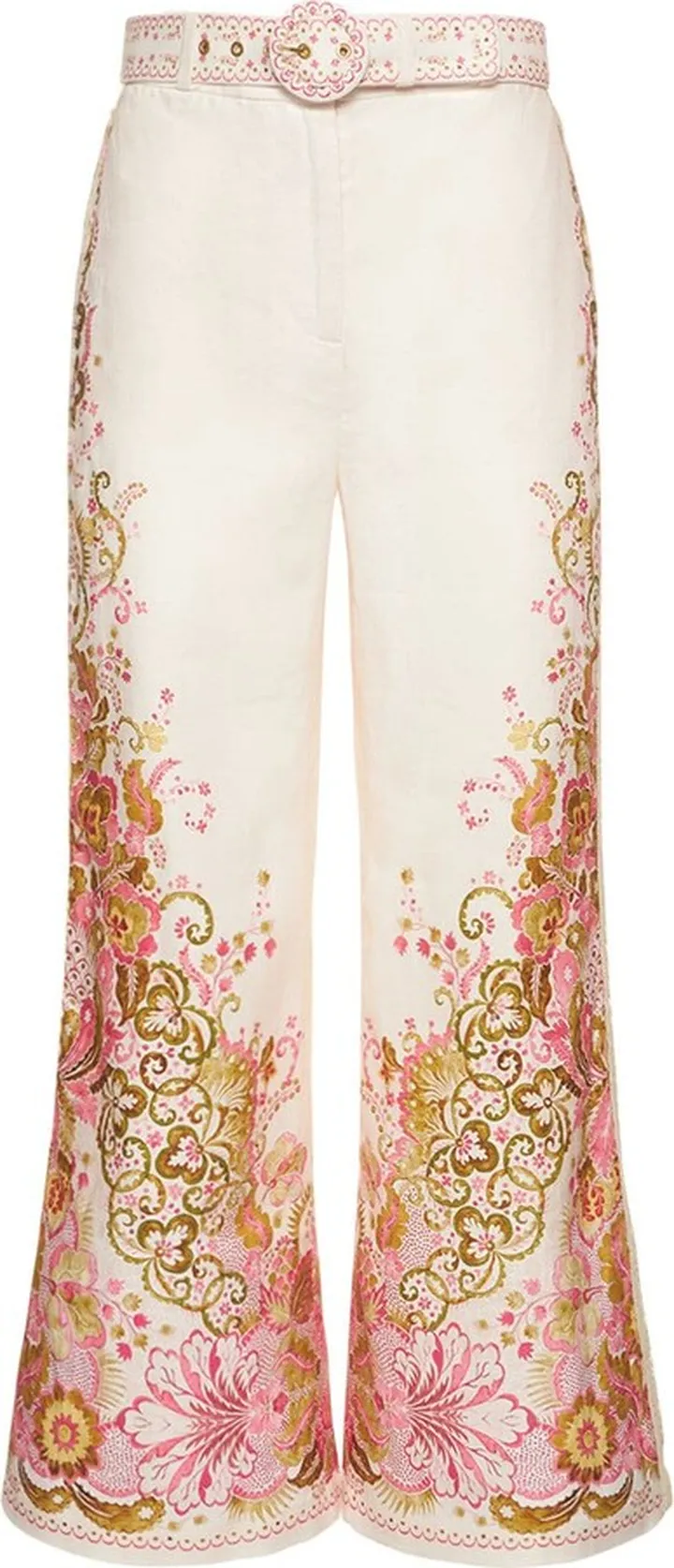 Laurel cropped flared linen pants