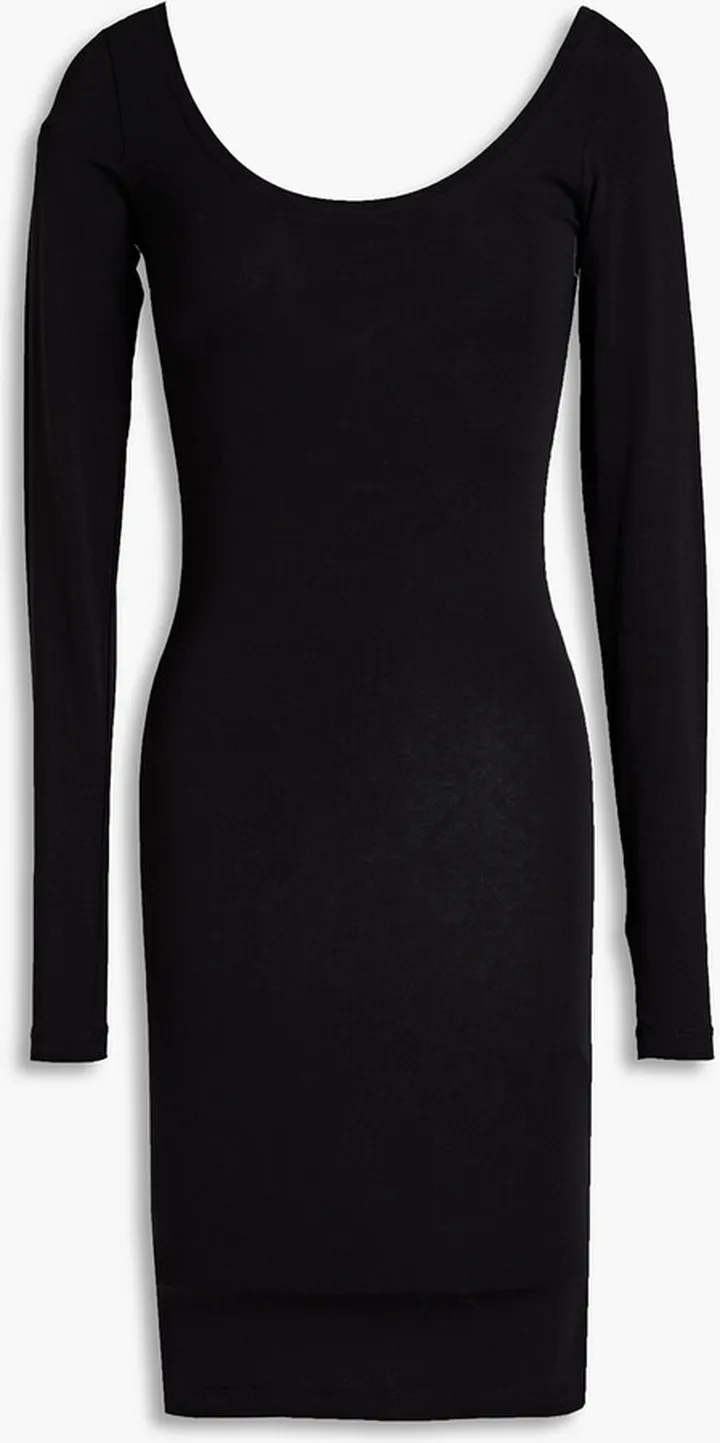 Sik stretch cotton and modal-blend jersey mini dress