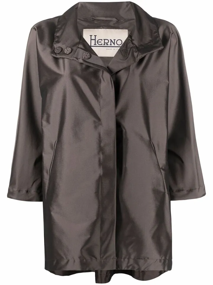 High-Neck Rain Jacket