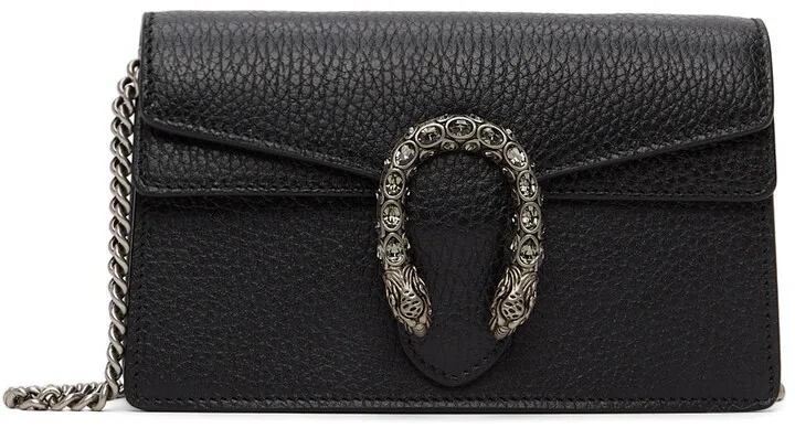 Gucci Black Super Mini Dionysus Chain Bag