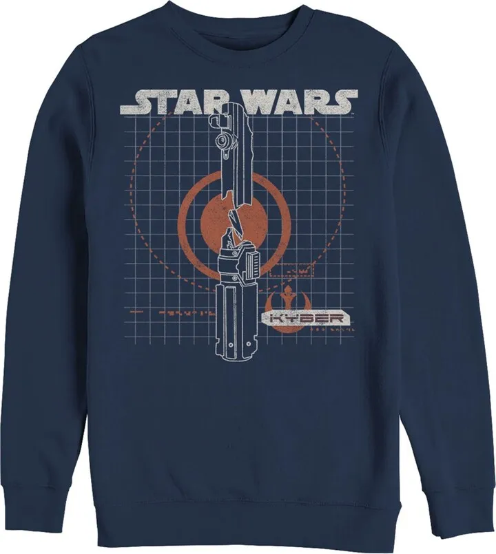 Men's Star Wars: The Rise of Skywalker Kyber Crystal Sweatshirt - Navy Blue - 2X Large