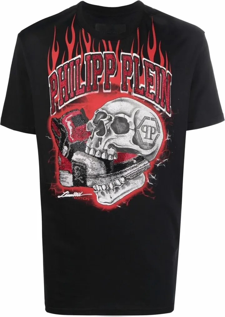 Skull On Fire short-sleeve cotton. T-shirt