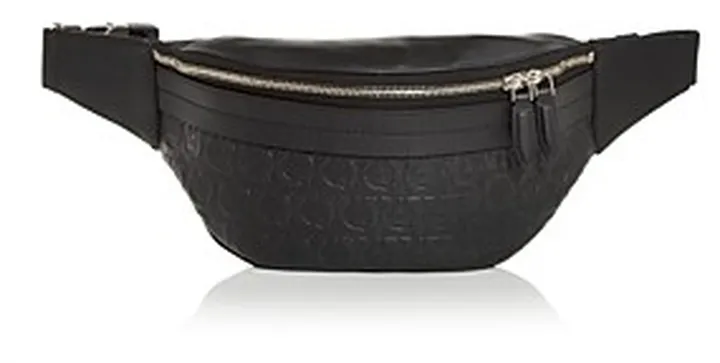 Salvatore Ferragamo Travel Gancini Embossed Leather Belt Bag