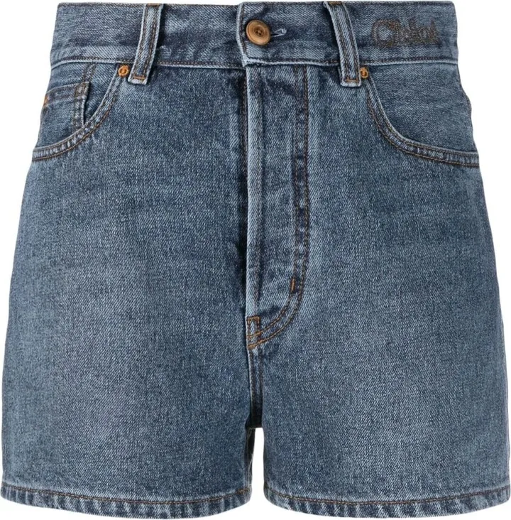 High-Waisted Denim Shorts