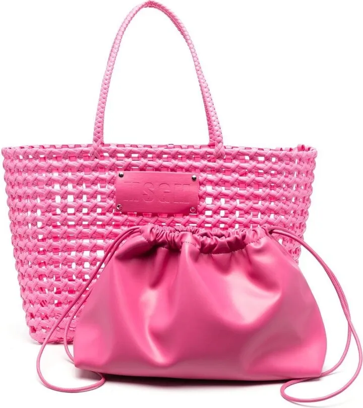 Woven Logo-Patch Tote Bag