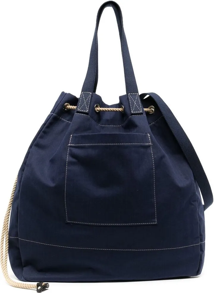 Herringbone cotton tote bag