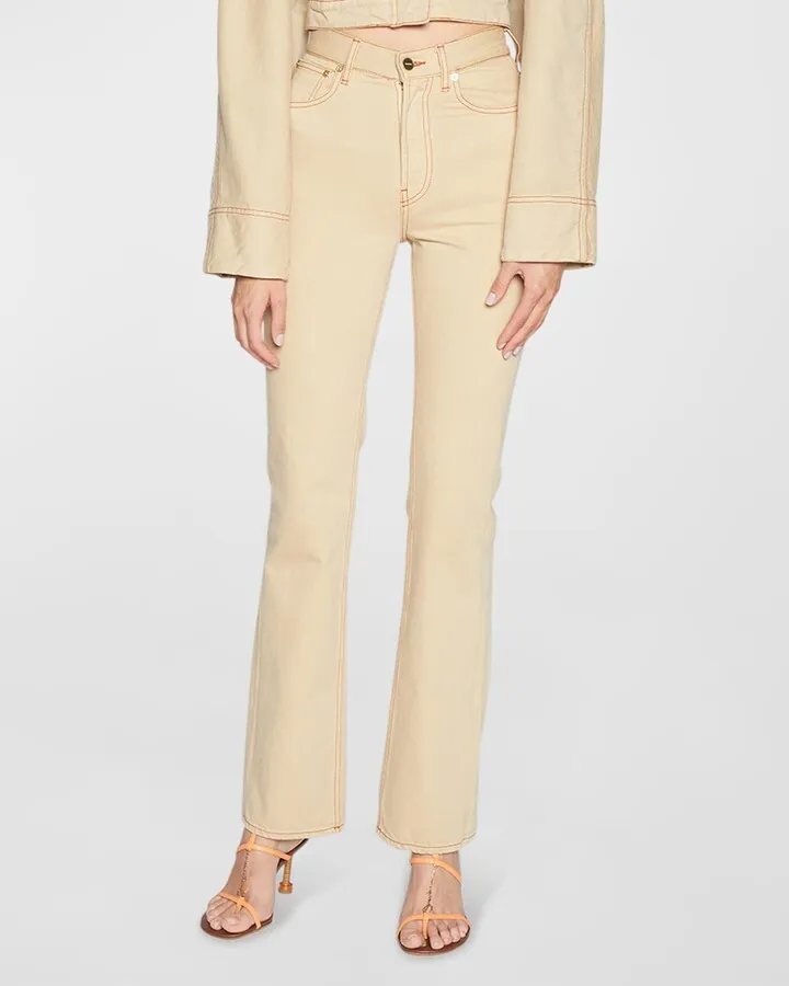 Le De Nimes Straight-Leg Jeans