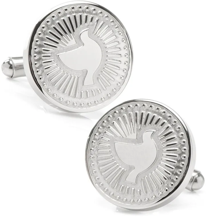 Silver Dove Radial Cuff Links