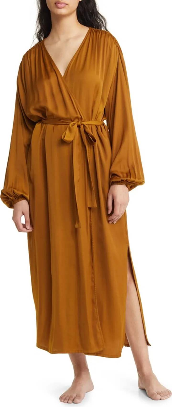 Long Sleeve Satin Robe