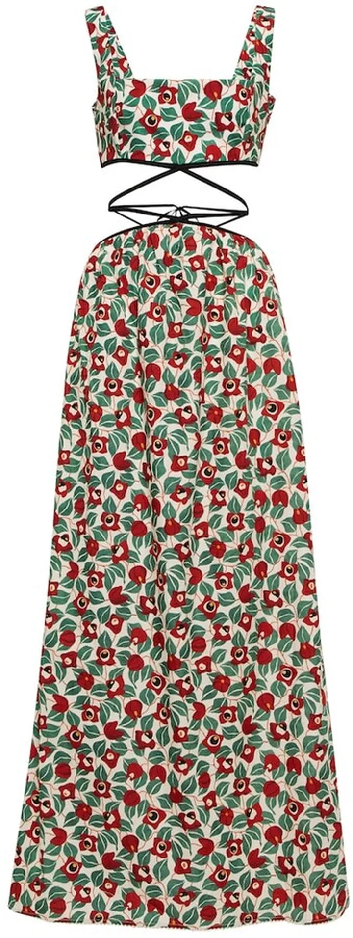 Peonia cutout cotton maxi dress