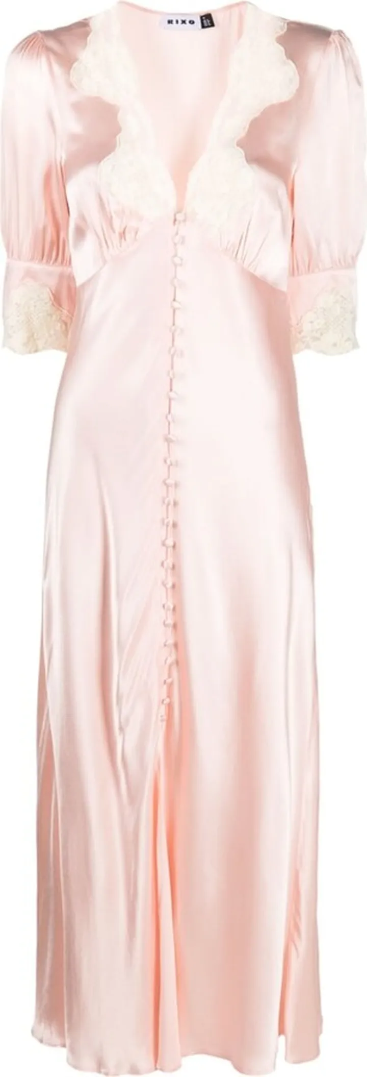 Simone lace-trim maxi dress