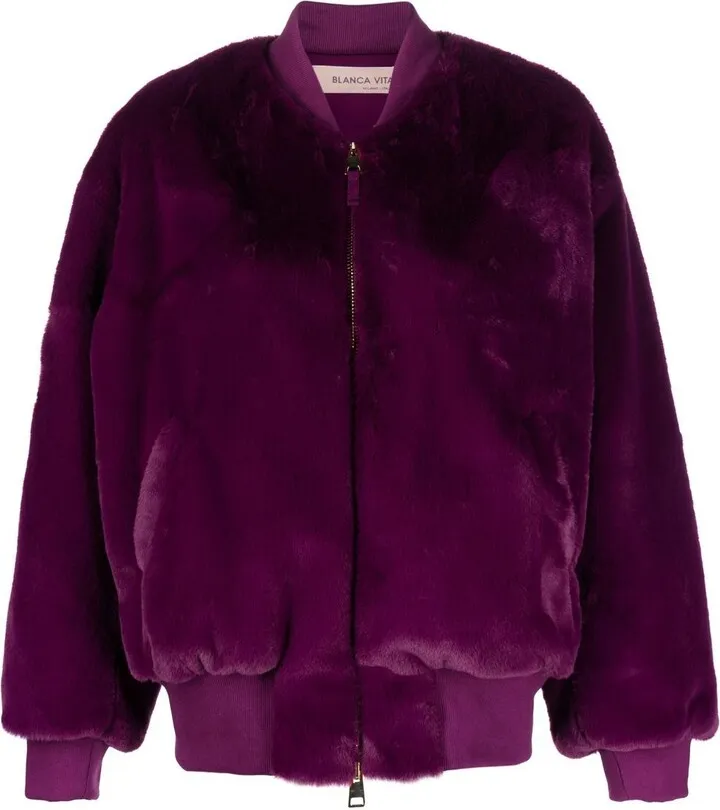 Faux-Fur Bomber Jacket